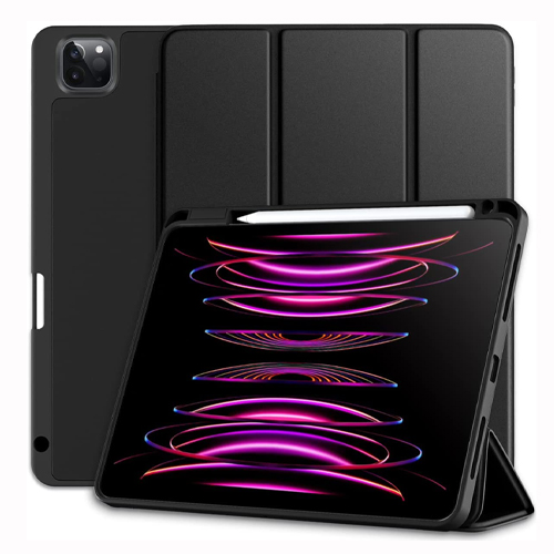 IPad Pro 11/12.9 Inch Folio Case With Pen Holder – Fits 1st-6th Gen, Shockproof