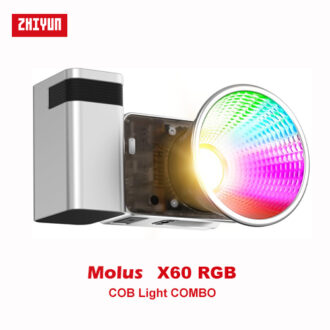 ZHIYUN Molus X60 Luz de video RGB de 60 W con batería de agarre