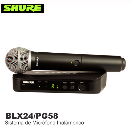 BLX24PG58 sistema de microfono inalambrico Sistema de micrófono inalámbrico UHF BLX24/PG58 de Shure