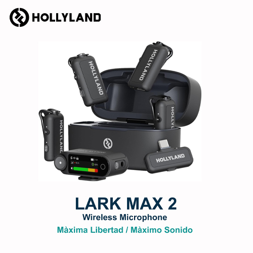 Hollyland Lark Max 2 Combo Hollyland Lark Max 2 Combo, Micrófono De Solapa Inalámbrico, Cancelación de Ruido