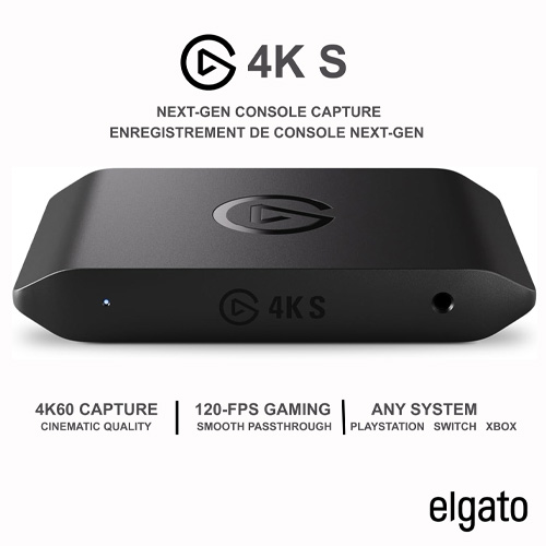 Elgato Game Capture 4K S TARJETA DE CAPTURA Capturadora de juegos 4K S | Tarjeta de captura portátil 4K60 HDR | Elgato